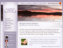 Tablet Screenshot of hamptonfuneralhome.com